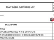 SCAFFOLDING AUDIT CHECK LIST