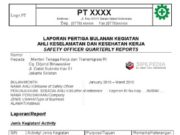 Contoh Form Laporan Pertiga Bulanan Kegiatan Ahli K3