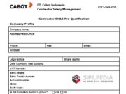 Form Contractor SH&E Pre-Qualification