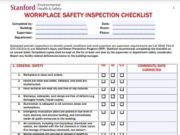 WORKPLACE SAFETY INSPECTION CHECKLIST