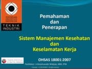 Pemahaman dan Penerapan Sistem Manajemen Kesehatan dan Keselamatan Kerja