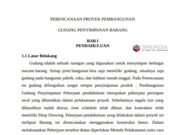 PERENCANAAN PROYEK PEMBANGUNAN GUDANG PENYIMPANAN BARANG