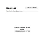 SURVEI KONDISI JALAN Untuk PEMELIHARAAN RUTIN