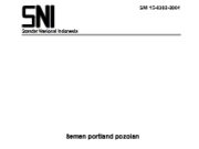 SNI Semen portland pozolan