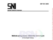 SNI Metoda pengukuran intensitas kebisingan di tempat kerja