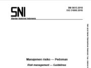 SNI Manajemen risiko — Pedoman