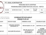Rencana Mutu Kontrak Pembangunan Jembatan