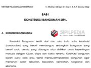 METODE PELAKSANAAN KONSTRUKSI KONSTRUKSI BANGUNAN SIPIL