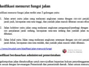 Klasifikasi menurut fungsi jalan