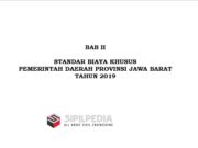 Standar Biaya Khusus Daerah Provinsi Jawa Barat Tahun 2019