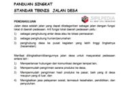 PANDUAN SINGKAT STANDAR TEKNIS JALAN DESA
