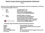 BERITA ACARA DENDA KETERLAMBATAN PEKERJAAN