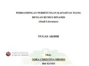 Perbandingan Perhitungan Kapasitas Tiang Dengan Rumus Dinamis (Studi Literature)