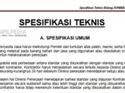 Spesifikasi Teknis Bidang Sumber Daya Air