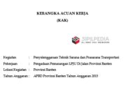 Krangka Acuan Kerja (KAK) Pengadaan Pemasangan LPJU