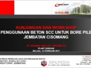 PENGGUNAAN BETON SCC UNTUK BORE PILE JEMBATAN