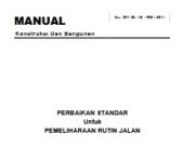 PERBAIKAN STANDAR Untuk PEMELIHARAAN RUTIN JALAN