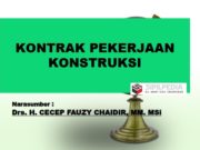 KONTRAK PEKERJAAN KONSTRUKSI