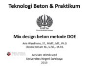 Mix design beton metode DOE