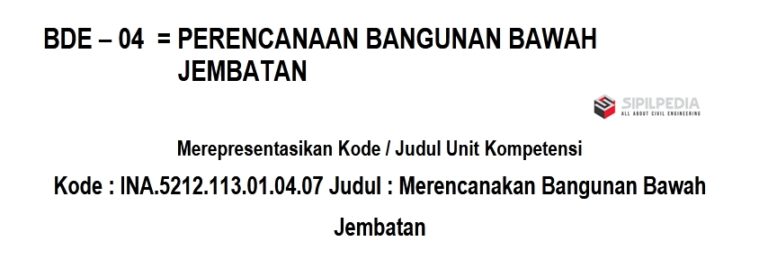 PERENCANAAN BANGUNAN BAWAH JEMBATAN | Sipilpedia