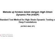 Metode uji fondasi dalam dengan High-Strain Dynamic Pile (HSDP)