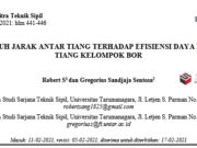 PENGARUH JARAK ANTAR TIANG TERHADAP EFISIENSI DAYA DUKUNG TIANG KELOMPOK BOR