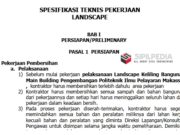 SPESIFIKASI TEKNIS PEKERJAAN LANDSCAPE