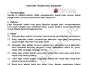 Mutu dan Ukuran kayu bangunan