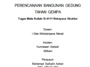 PERENCANAAN BANGUNAN GEDUNG TAHAN GEMPA