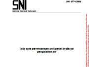Tata cara perencanaan unit paket instalasi pengolahan air