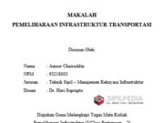 PEMELIHARAAN INFRASTRUKTUR TRANSPORTASI