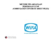 METODE PELAKSANAAN PEKERJAAN CCSP (CORRUGATED CONCRETE SHEET PILES)