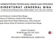 Surat Edaran Tentang Pedoman Pemeriksaan Jembatan