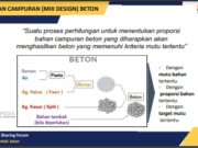RANCANGAN CAMPURAN (MIX DESIGN) BETON DALAM PEKERJAAN JALAN DAN JEMBATAN