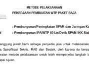 METODE PELAKSANAAN PEKERJAAN PEMBUATAN WTP PAKET BAJA