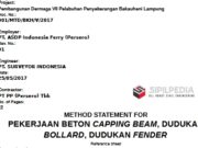 METHOD STATEMENT FOR PEKERJAAN BETON CAPPING BEAM, DUDUKAN BOLLARD, DUDUKAN FENDER