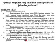 Pengujian yang Dilakukan untuk Pekerjaan Jalan dan Jembatan