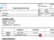 Program Hitung Pondasi Tapak