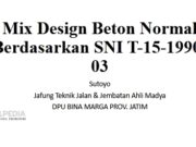 Mix Design Beton Normal Berdasarkan SNI T-15-1990- 03