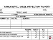 STRUCTURAL STEEL INSPECTION REPORT