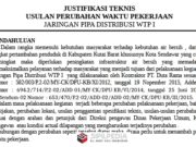 JUSTIFIKASI TEKNIS USULAN PERUBAHAN WAKTU PEKERJAAN