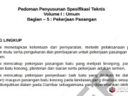 Pedoman Pasangan Batu dan Adukan Semen