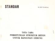 Tata Cara Perhitungan Struktur Beton untuk Bangunan Gedung