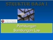 Struktur Baja I _Perhitungan Sambungan Las