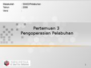 Pengoperasian Pelabuhan