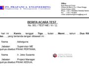 BERITA ACARA TEST