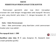 PERHITUNGAN PERENCANAAN TITIK KONTUR