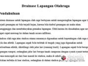 Drainase Lapangan Olahraga