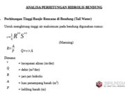 ANALISA PERHITUNGAN HIDROLIS BENDUNG