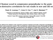 Chestnut wood in compression perpendicular to the grain: Non-destructive correlations for test results in new and old wood